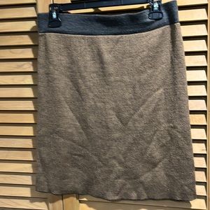 Willi Smith wool spandex blend grey and tan  stretch skirt